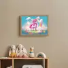 Unicorn - Meisjes - Bloemen - Regenboog - Eenhoorn Light Box met batterij (Wandlamp kind) middel -sfeer2_kind