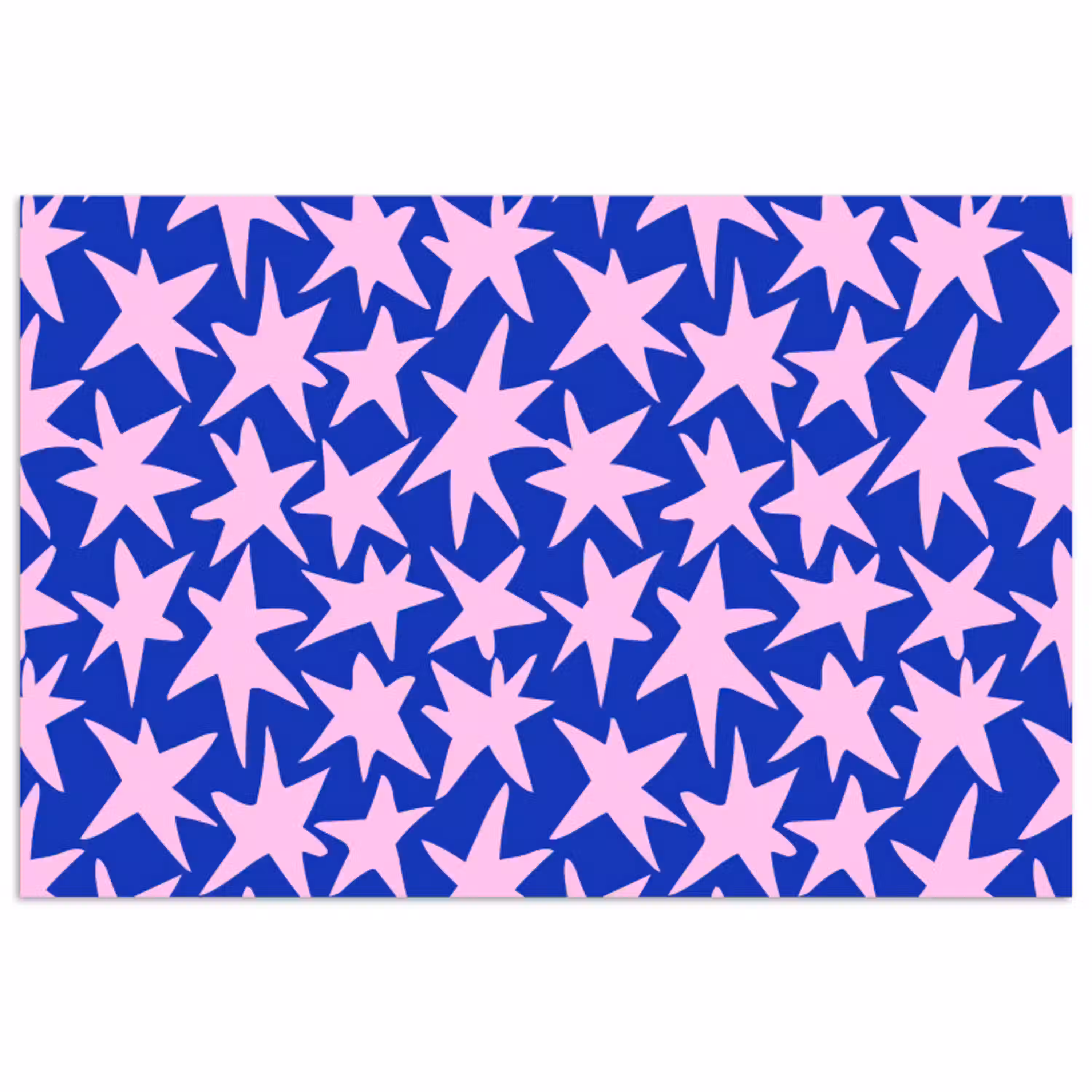 Modern - Sterren - Blauw poster papier klein 62 -3d