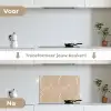 Beige - Marmer - Organisch - Wit keuken achterwand spatscherm klein 900 -voor_na_NL
