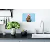 Kat - Handdoek - Washand - Zeep Muursticker klein -keuken