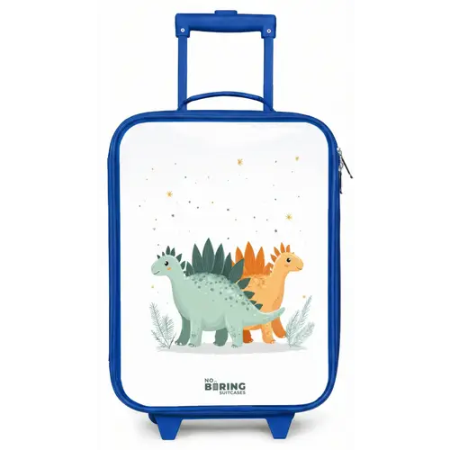 Stegosaurusduo onder sterrenregen Kinderkoffer - Blauw klein -zz3dotto