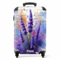 Paarse lavendel in graffiti stijl NBS - Handbagage koffer - Unisex middel -productfoto_recht