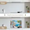 Landschap - Bloemen - Natuur - Zomer keuken achterwand spatscherm klein -voor_na_NL