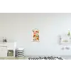 Veldbloemen - Stengels - Blaadjes - Groen textielposter latten blank klein -kinderkamer