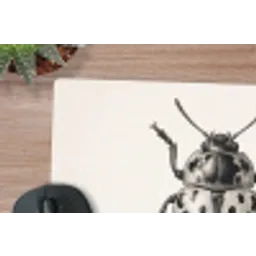 Kever - Insect - Vintage muismat rubber klein -closeup