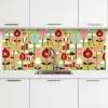 Patronen - Bloemen - Kleuren keuken achterwand 2 middel 871 -3d