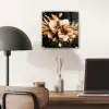 Bloemen - Goud - Graffiti - Zwart - Abstract plexiglas 5mm klein -sfeer6