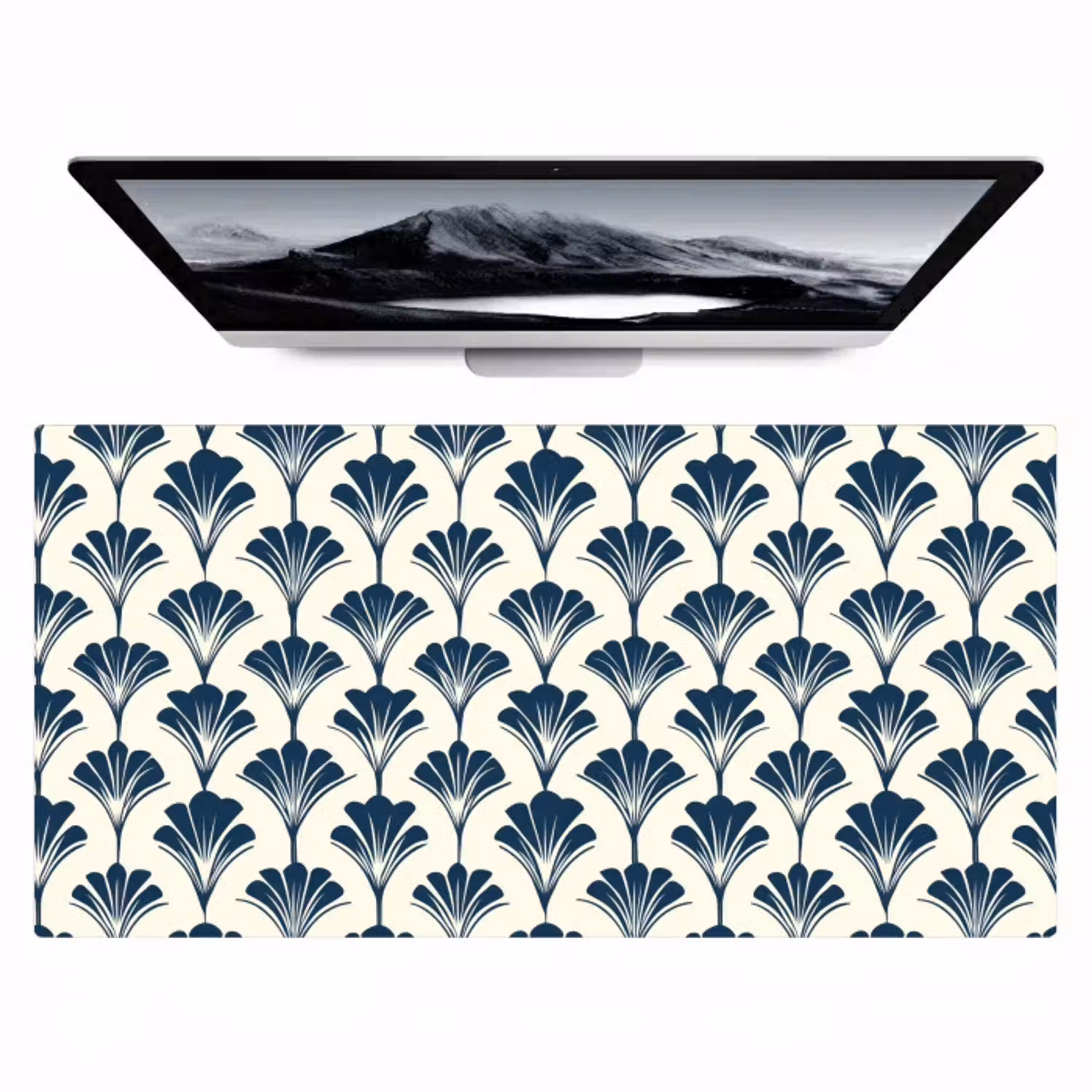 Klassiek - Motief - Blauw Muismat XXL klein 681 -zzz3d