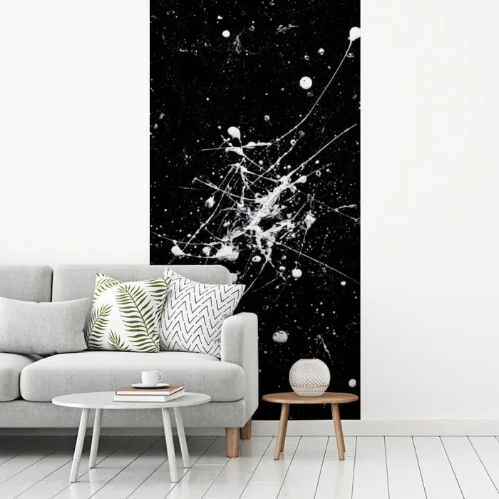Verfspatten - Wit - Abstract - Explosie fotobehang vinyl groot -woonkamer