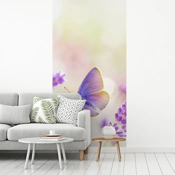 Lavendel - Vlinder - Bloemen fotobehang vinyl groot -woonkamer