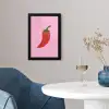 Peper - Rood - Illustratie fotolijst zwart zonder passe partout klein -sfeer4