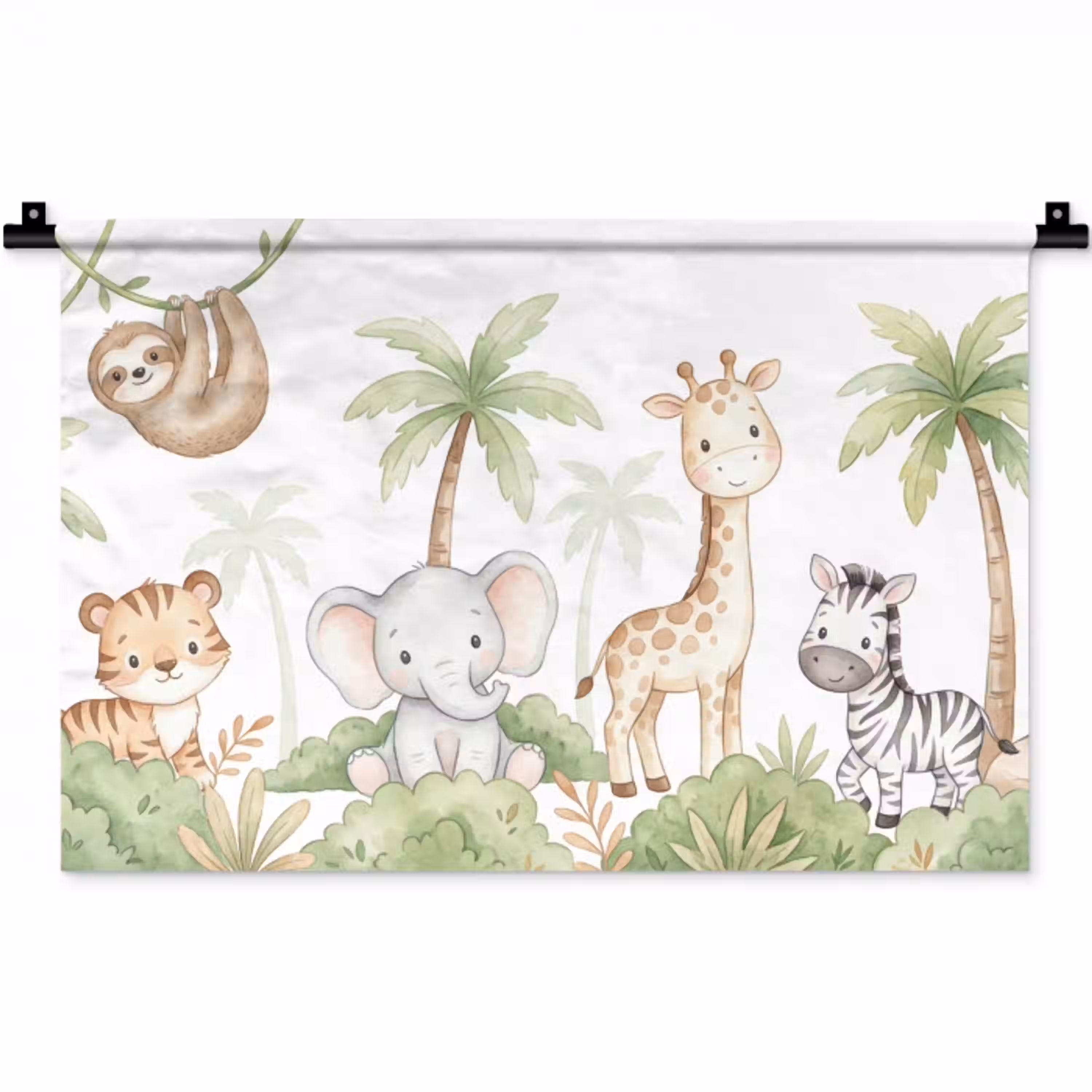 Dieren - Jungle - Pastel Wandkleed katoen klein -zz3d