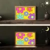 Bloemen - Illustratie - Kleurrijk Light Box met kabel (Tafellamp) klein -sfeer3