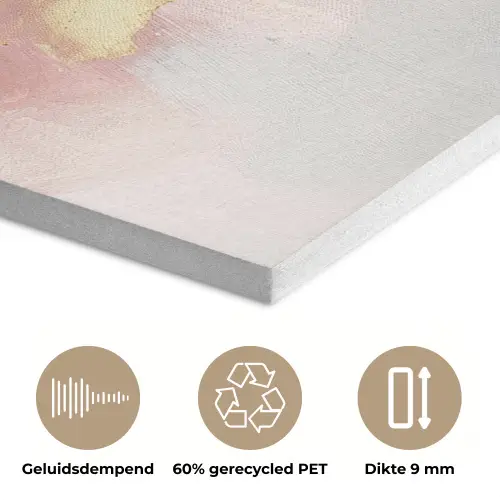 Abstract - Pastel kleuren - Goud - Modern - Aesthetic PET vilt klein -closeup_NL