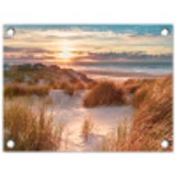 Strandduinen in het Avondlicht tuinposter los doek klein -3d
