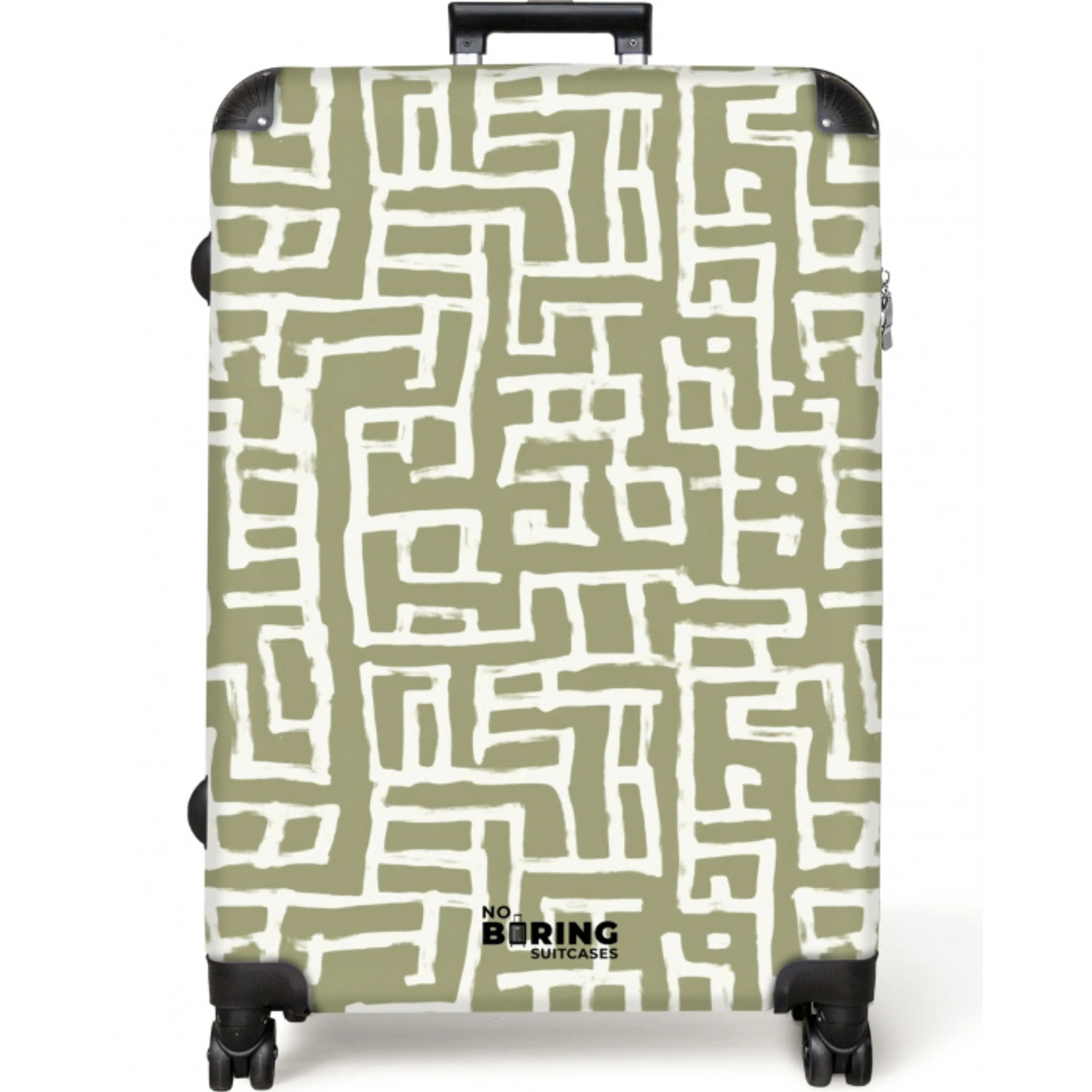 Grafisch - Patroon - Groen NBS - Large koffer - Volwassenen Unisex groot -zzzzzzzzkaufland2