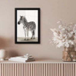 Zebra - Meisjes - Dieren - Kinderen - Jongens fotolijst zwart zonder passe partout klein -sfeer5