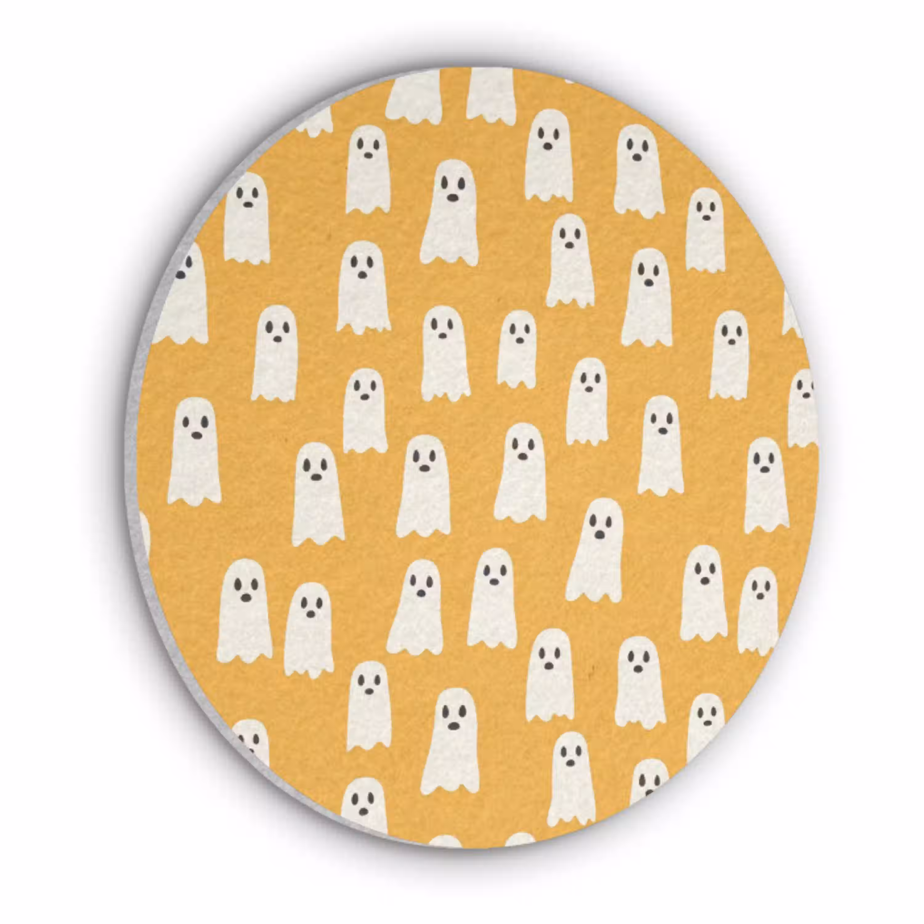 Halloween - Spookjes - Oker Akoestische PET Vilt - Rond klein 838 -3d
