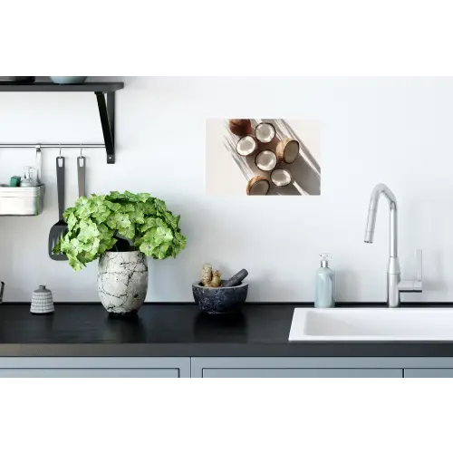 Kokosnoten - Bruin - Shaduw Muursticker klein -keuken