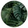 Planten - Jungle - Bladeren - Tropisch Wandcirkel kunststof plaat 5mm dik klein -3d