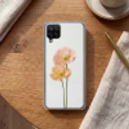Papavers - Botanisch - Roze Telefoonhoesje Samsung Galaxy A12 klein -sfeer1