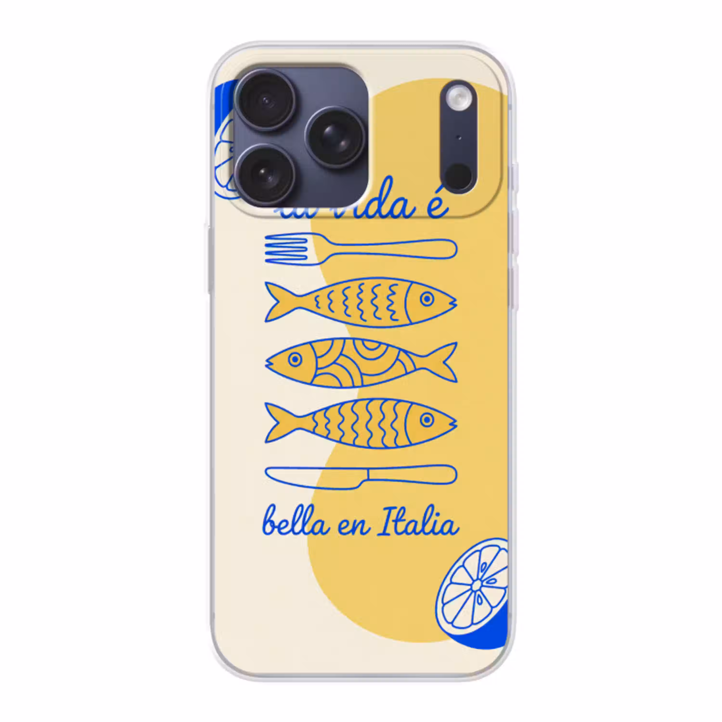 Italië - Eten - Citroen - Vis - Grafisch Telefoonhoesje iPhone 17 Pro Max klein -3d