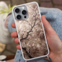 Bloesem - Takken - Schilderij - Beige - Serene Hoesje iPhone 16 Pro Max met koord klein -sfeer3