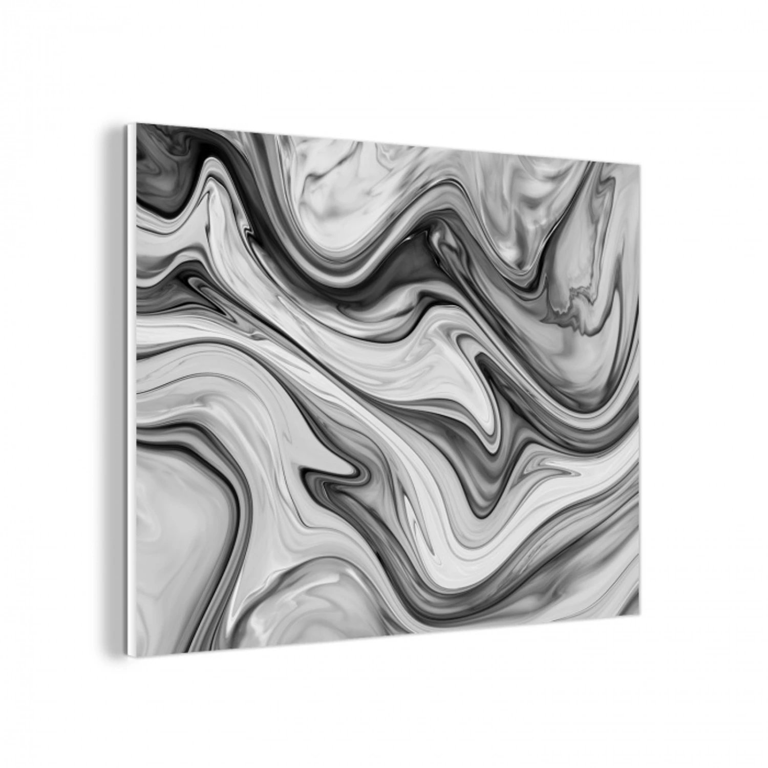 Marmer - Patronen - Grijs - Marmerlook - Zwart forex 5mm xxl -3d