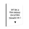 Quotes - Wat ben je mooi vandaag - Spreuken aluminium wit klein -3d