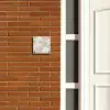 Beigefarbene Blumen - Elegant Naambord Vierkant klein -sfeer3-XS