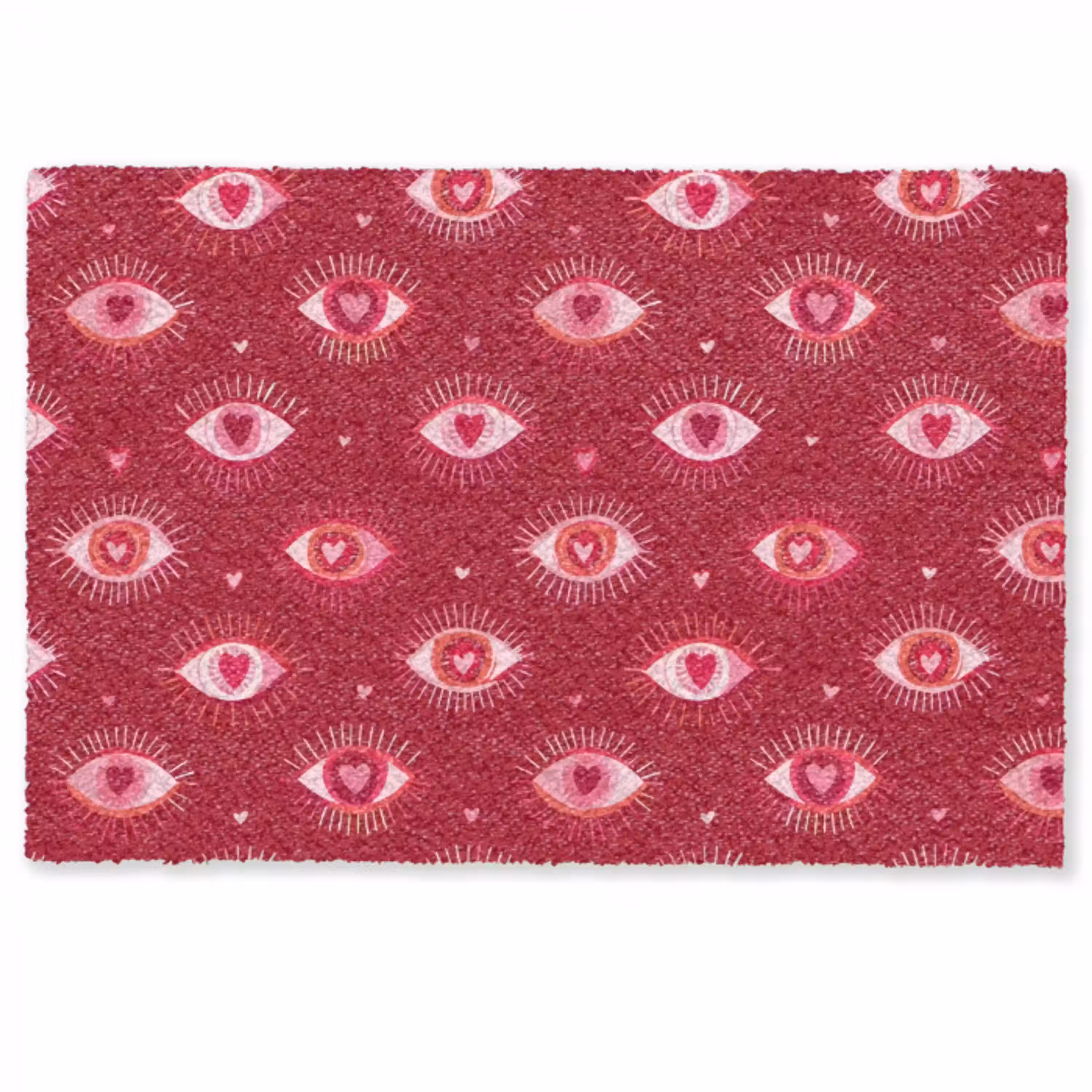 Ogen - Patroon - Roze - Donkerrood Deurmat klein 898 -zkaufland3d