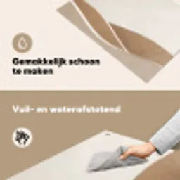 Abstract - Golven - Modern - Beige Inductie beschemer met haakjes klein -ky-schoon-nl