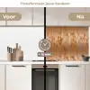 Metaal - Grijs - Oranje - Roest keuken achterwand 2 middel 871 -voor-na2_NL