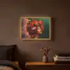 Vrouw - Drankenfruit - Rozen Light Box met batterij (Wandlamp) middel -sfeer4