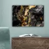 Marmer - Zwart - Goud - Abstract canvas 2cm klein -sfeer4