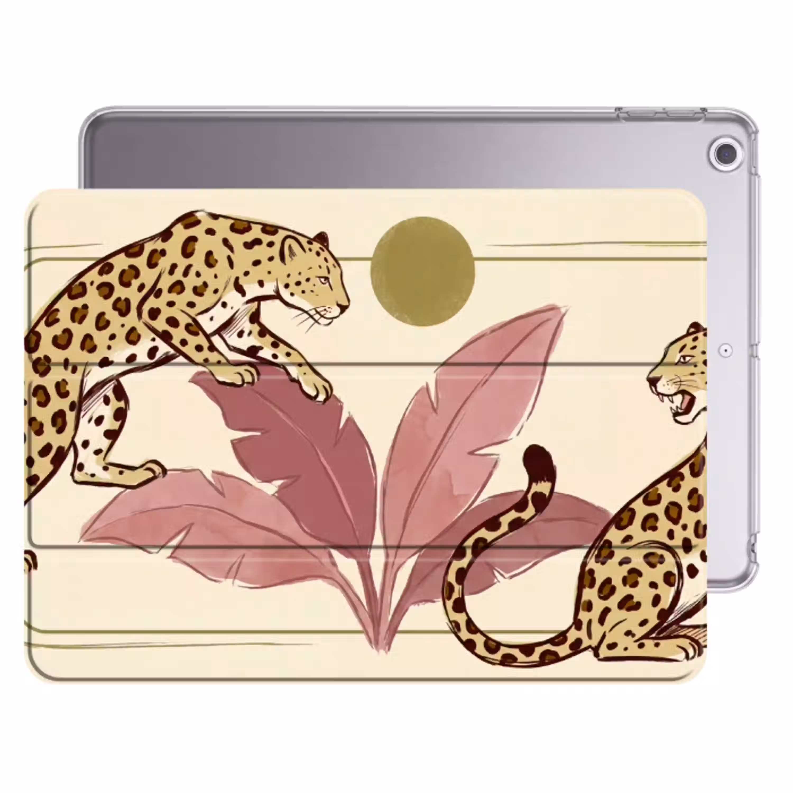 Dieren - Kat - Jungle - Illustratie - Beige Apple iPad 2017 middel -threedimensional_3d_global