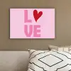Love - Roze - Hart - Valentijn canvas 2cm klein -sfeer3