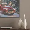 Kersttruck - Sneeuwbos - Rood PET vilt klein -sfeer6_closeup