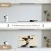 Vrouw - Hoed - Verf keuken achterwand spatscherm klein -voor_na_NL