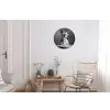 Sphynx - Kat - Dieren - Humor - Spaghetti - Zwart Wit Wandcirkel aluminium klein -woonkamer