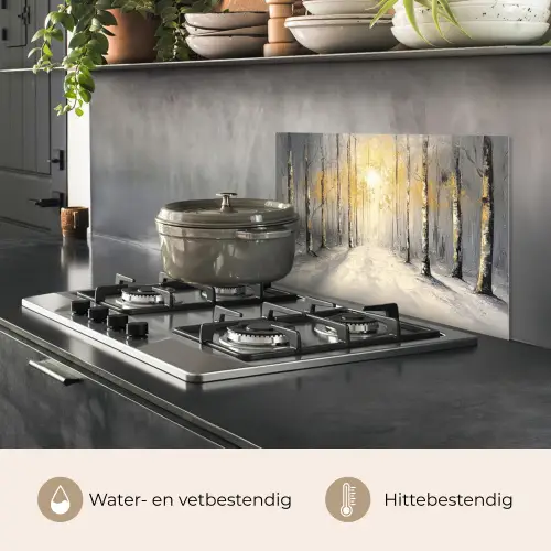 Winter - Abstract - Sneeuw - Natuur - Zon keuken achterwand spatscherm klein -usp_NL