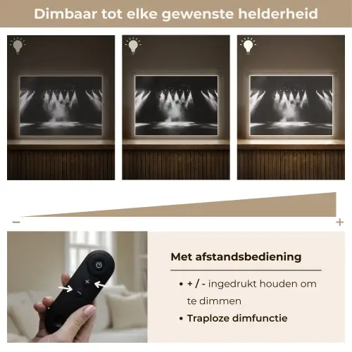 Theaterzaal - Mist - Spotlights - Zwart Light Box met batterij (Wandlamp) middel -USP_dimbaarNL