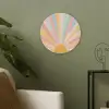 Illustratie - Zon - Pastelkleuren Akoestische PET Vilt - Rond klein -sfeer2