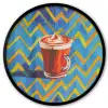 Mok - Koffie - Zigzag - Slagroom Fotolijst rond zonder passe partout klein -3d