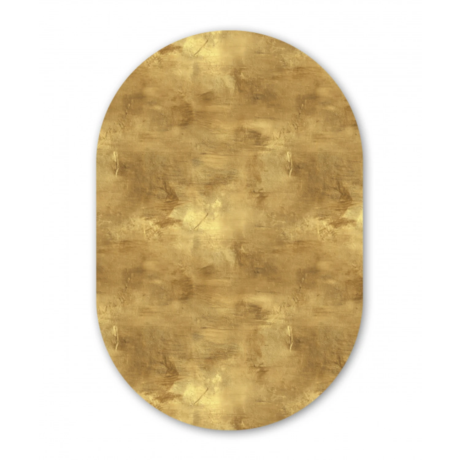 Industrieel - Textuur - Goud Wandcirkel Ovaal Forex klein 630 -3d