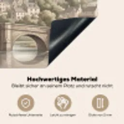 Dorp - Brug - Uitzicht - Groen Inductie beschemer met haakjes klein -ky-onderkant-de