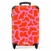 Organisch vlekkenpatroon in rood en roze NBS - Handbagage koffer - Kinderen Unisex middel -productfoto_recht