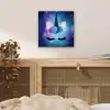 Eenhoorn - Sterren - Magisch - Blauw aluminium wit klein -sfeer3