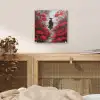 Rode bloemen - mistig - Man plexiglas 5mm klein -sfeer4
