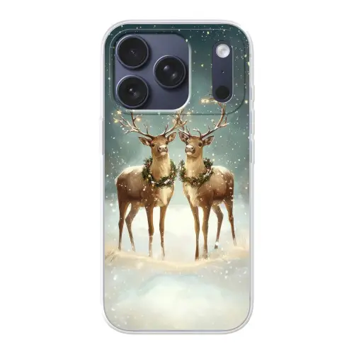 Kerstmagie - Winterwoud - Rendier Telefoonhoesje iPhone 17 Pro klein -3d